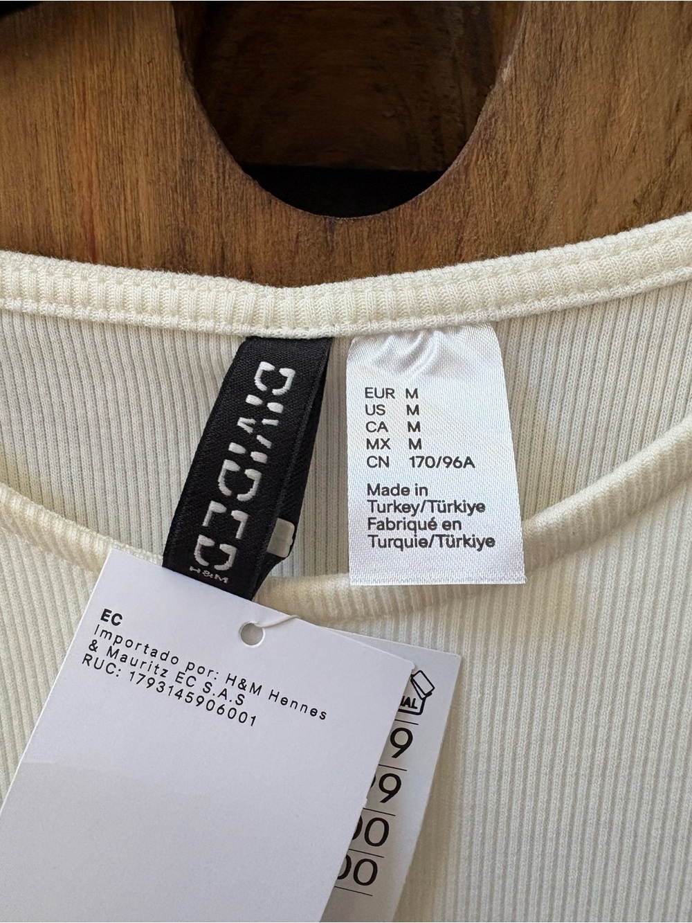 H&M Cream Ribbed Tank Dress - Picture 2 of 3